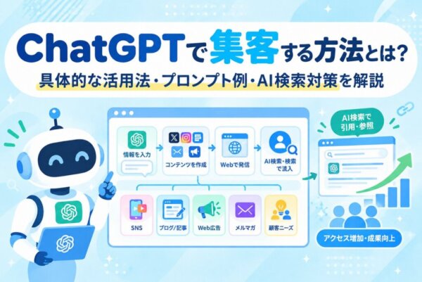 ChatGPTで集客する方法とは？具体的な活用法・プロンプト例・AI検索対策を解説