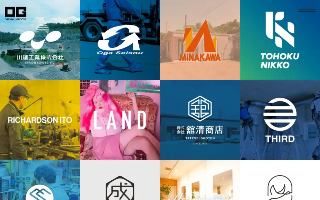 株式会社オリジナルグルーヴ 公式サイトのファーストビュー
